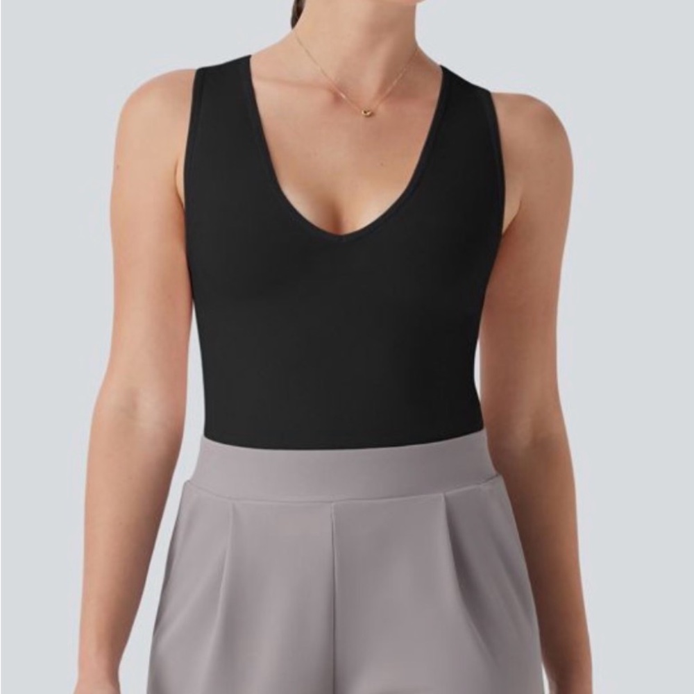 One form Seamless Flow V Neck Sleeveless work Shape wear Womens Tank Bodysuit